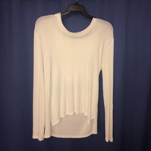 Long sleeve white t-shirt hoodie
